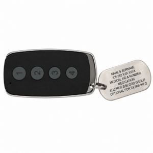 ICE ID DOG TAG MINI KEYRING